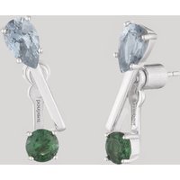Felicity Crystal Ear Jacket Earrings - Rhodium Plated