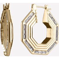 Noèle Baguette Hoops - 18k Gold Plated