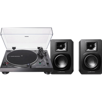 Audio Technica AT-LP120XBT + Audio-Technica ATH-SP3X Zwart