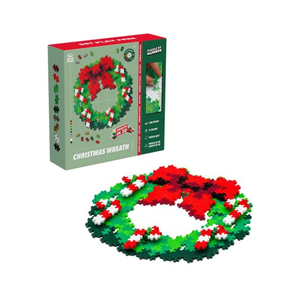Plus-Plus - Puzzle By Number - Christmas Wreath (3957)
